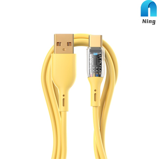 Dây Cáp Sạc Nhanh 66w Trong Suốt Tương Thích Với Huawei 1m Type-c 6a