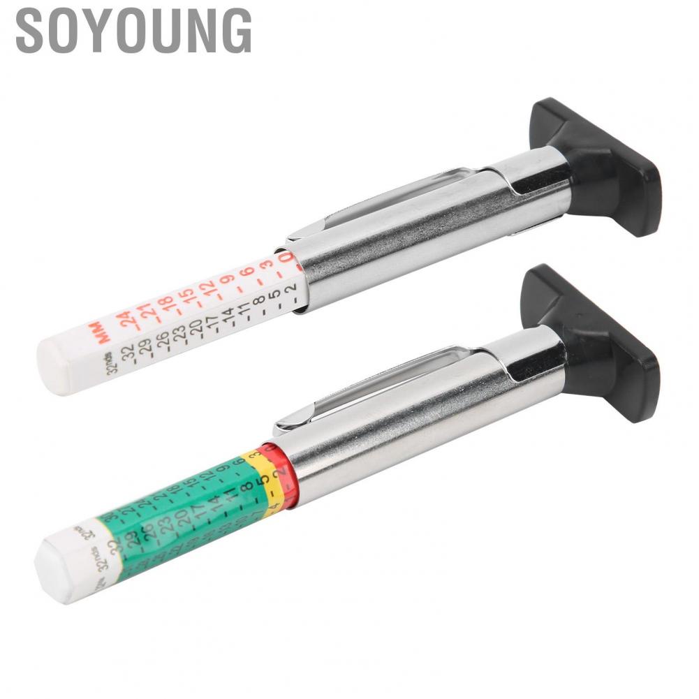 Soyoung 0-25mm Car Tire Tread Depth Gauge Tester Portable Tyre Measuring Tool Universal Inspection Tools