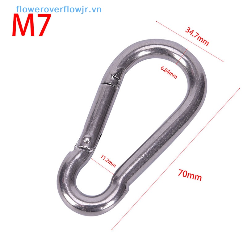 Móc Khóa Carabiner Thao Tác Nhanh Bằng Thép Không Gỉ 304