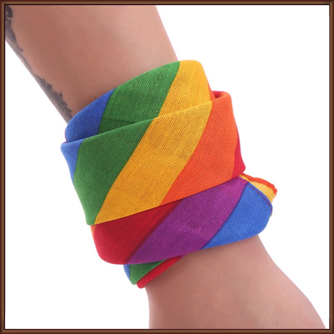 Set 100 Khăn Vuông Bandana Màu Cầu Vồng Cộng Hòa LGBTQ