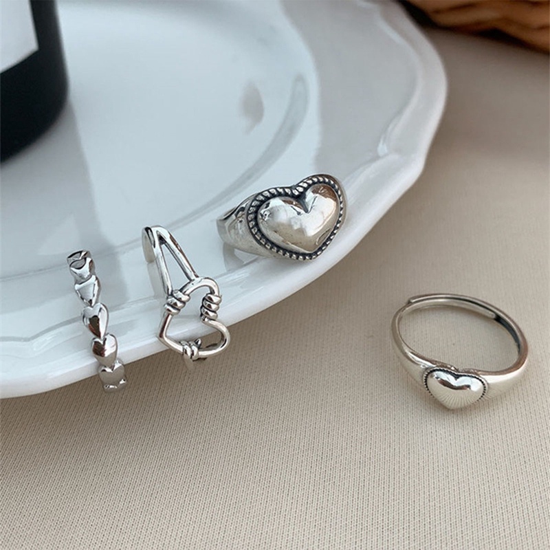 Bộ 4 Nhẫn Đeo Tay Phong Cách Vintage Thời Trang Cho Nữ