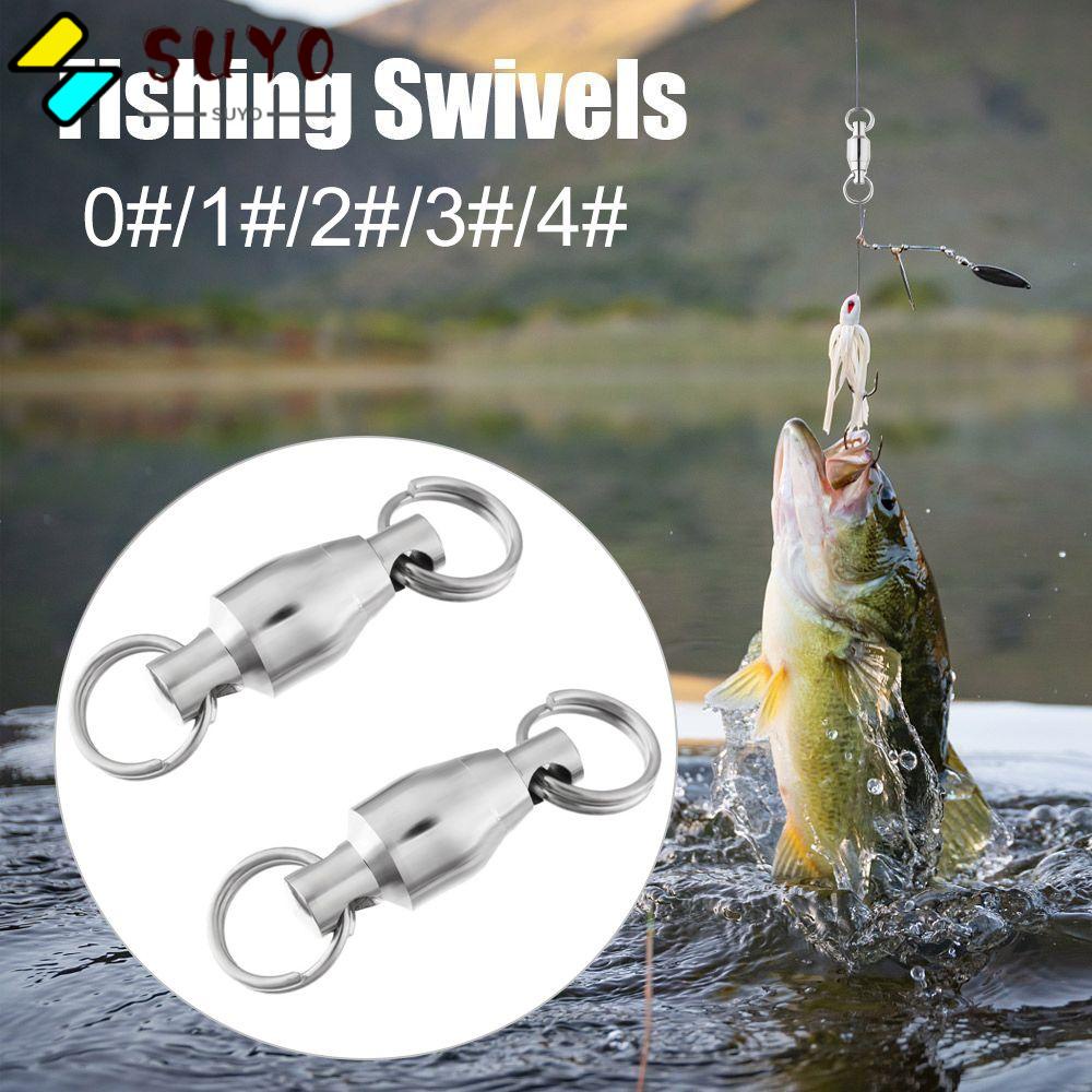 SUYO Set 10 Đầu Nối Xoay Câu Cá Size 0 # Đến 4 # Chất Lượng Cao