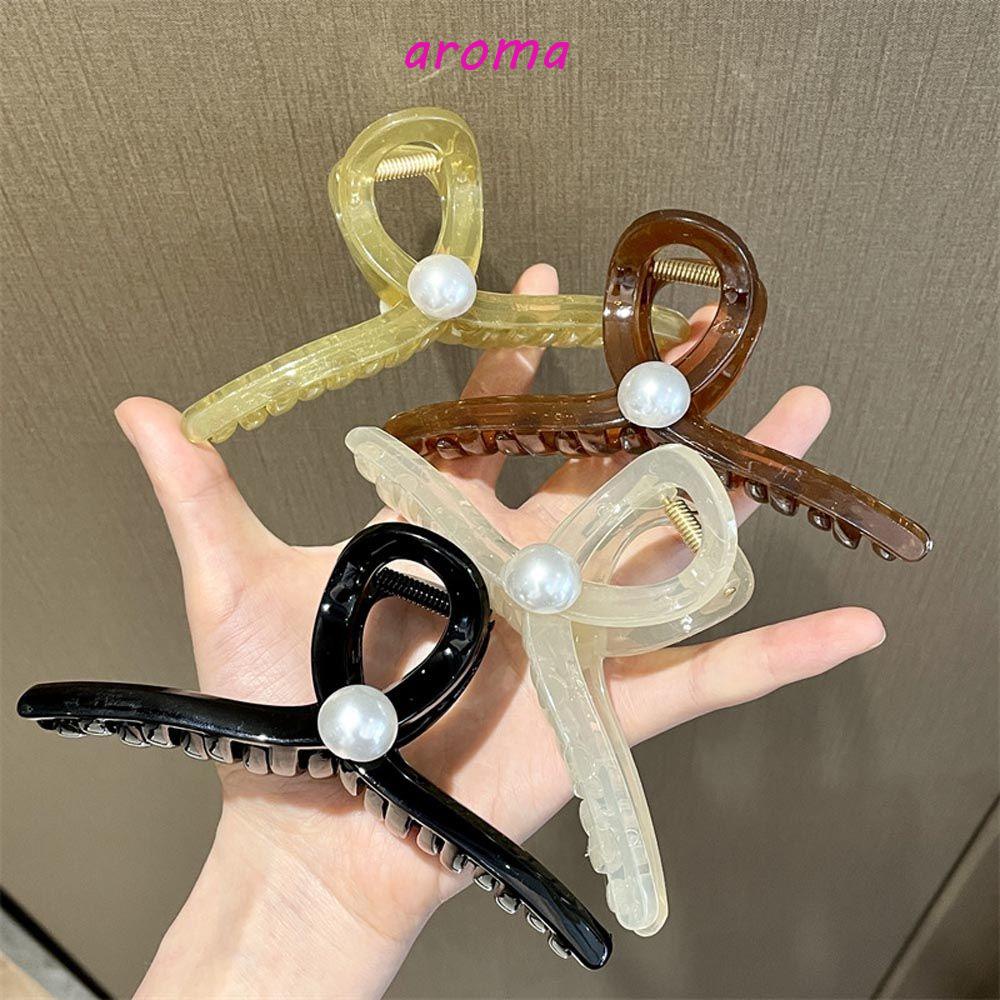 AROMA Kẹp Tóc Càng Cua Cỡ Lớn Phong Cách Vintage Cho Nữ