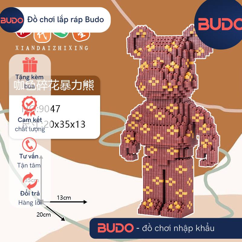 [ +BÚA ] Xếp hình lắp ghép lego gấu Bearbrick 35cm LV, jinx, ô chữ, Lắp ráp mô hình nhân vật đồ chơi cho bé