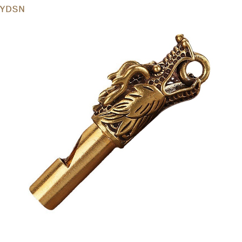 Còi Thổi Sinh Tồn Bằng Đồng Thau Hình Đầu Rồng Phong Cách Vintage