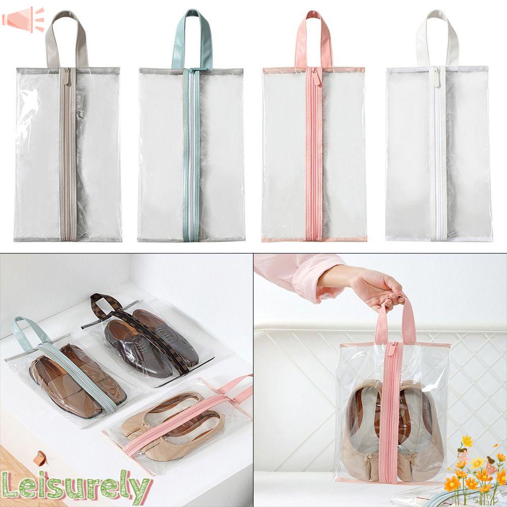 LEILY Túi Đựng Giày Trong Suốt Chống Thấm Nước Tiện Lợi