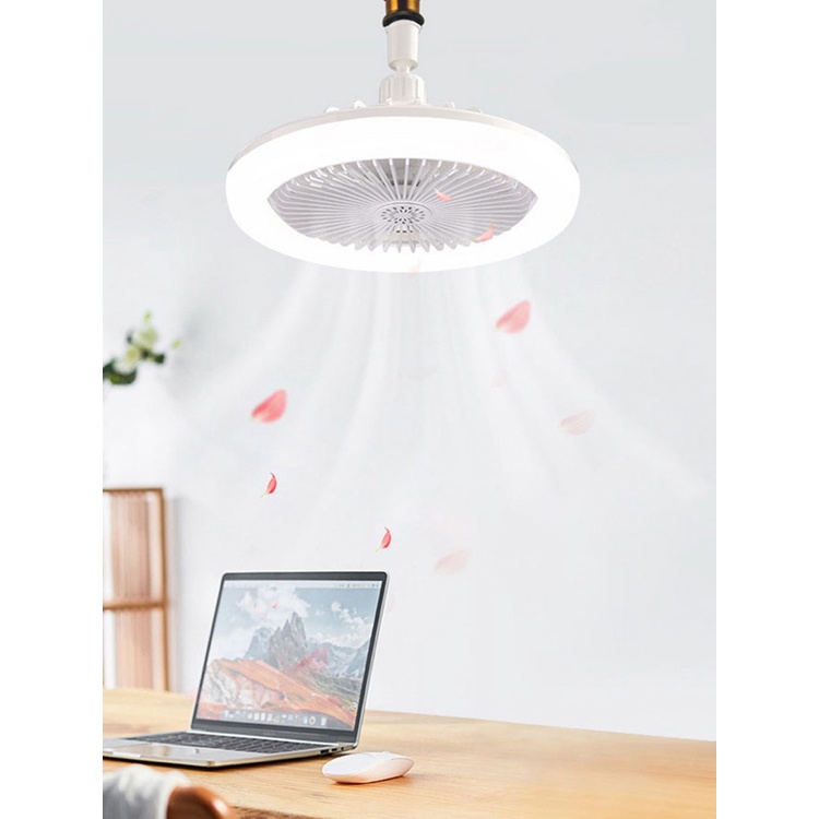 Quạt LED mới Đèn phòng ngủ Nhà hàng Đèn tiết kiệm năng lượng Hút im lặng nhỏđèn quạt trần