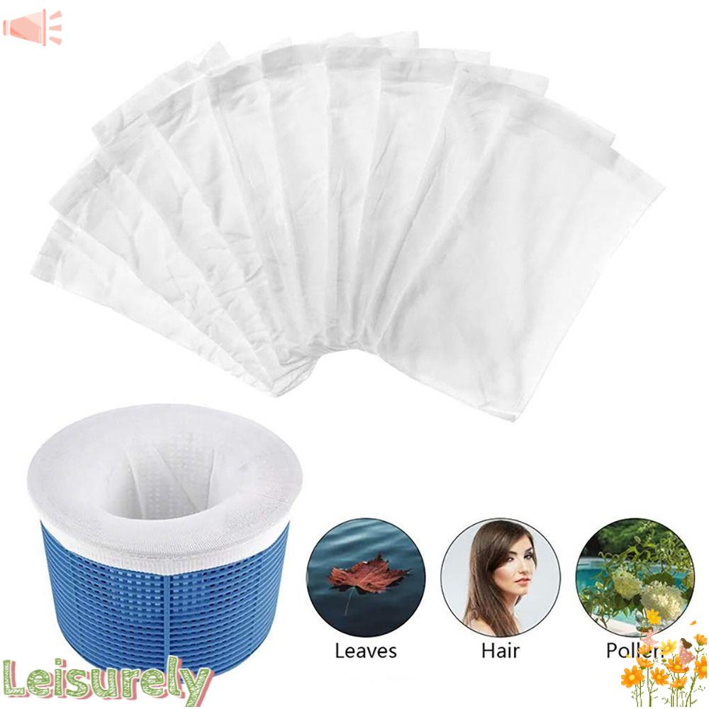 LEILY Bộ 10 / 15 / 20 / 25 / 30 Túi Lưới Lọc Vệ Sinh Bể Bơi Chống Bẩn Tiện Dụng