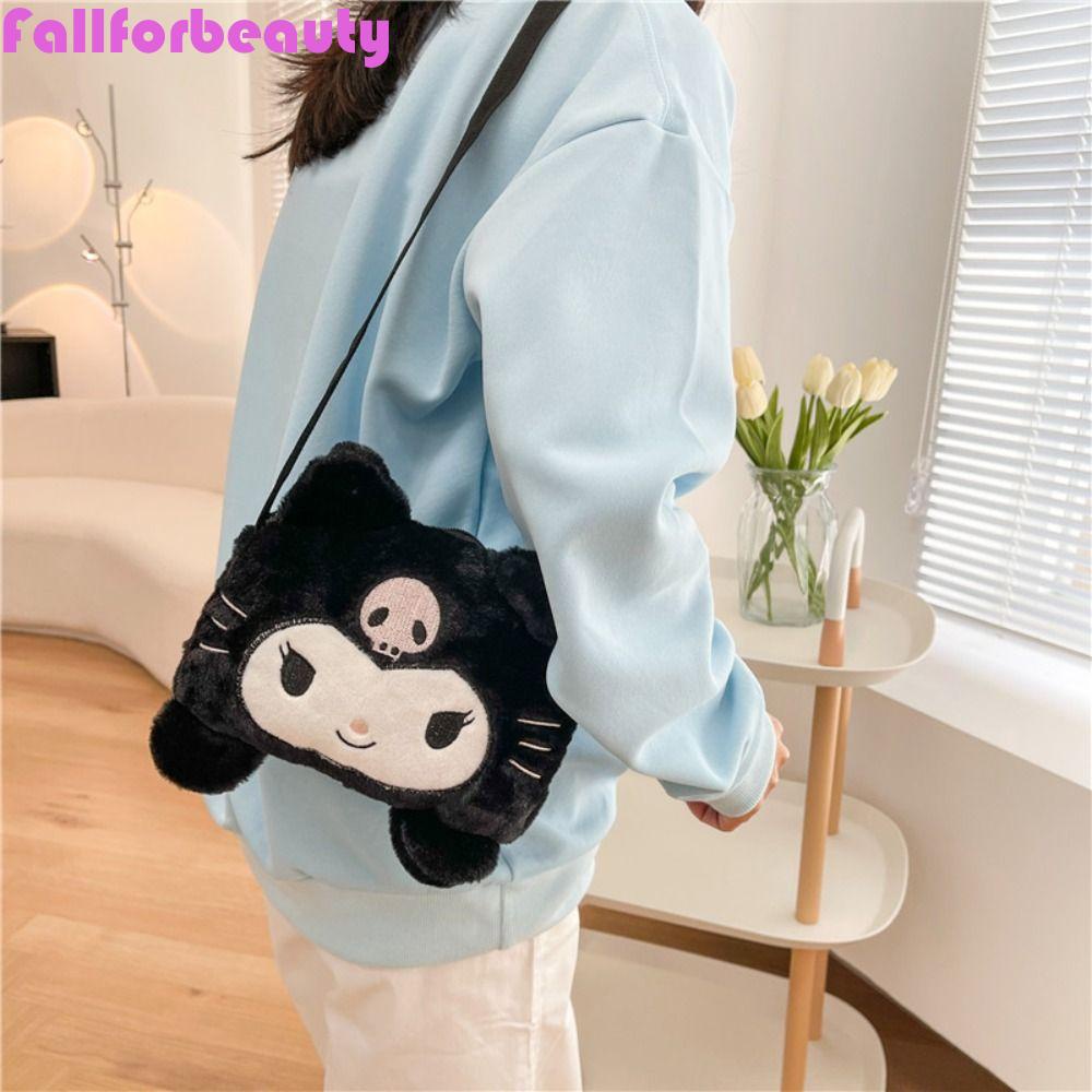 FALLFORBEAUTY Túi Xách Tay Nhỏ Dễ Phối Đồ Họa Tiết Cinnamoroll Dog Kulomi MY Melody Dễ Thương Cho Nữ