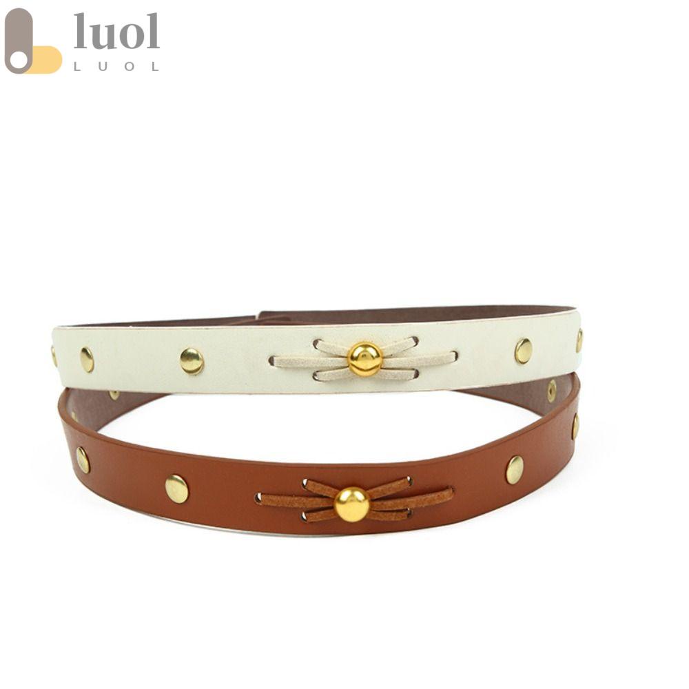 LUOL Dây Thắt Lưng Da PU Có Thể Điều Chỉnh Thời Trang Cho Nữ