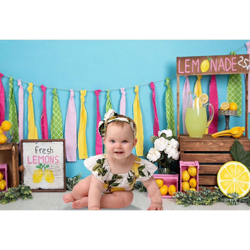Phông Nền Chụp Ảnh Hình Lát Chanh Độc Đáo Cho Bé