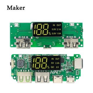Bảng mạch sạc pin lithium hai cổng usb 5v 2.4a micro / type-c usb 18650 bảo vệ