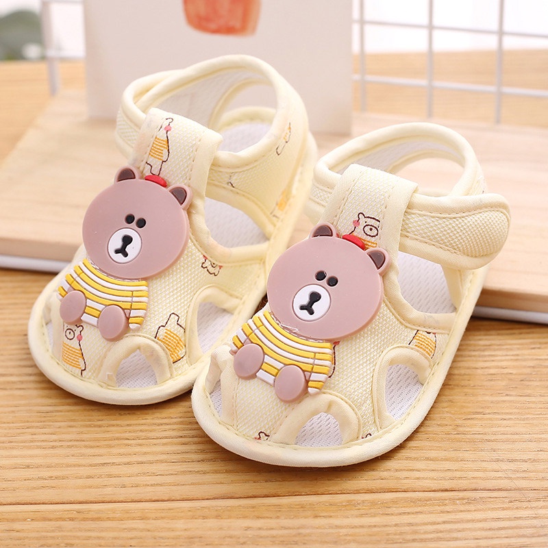 Hoạt Hình Xăng đan Đế Mềm Chống Trượt Thoáng Khí Hình Gấu Dễ Thương Cho Bé