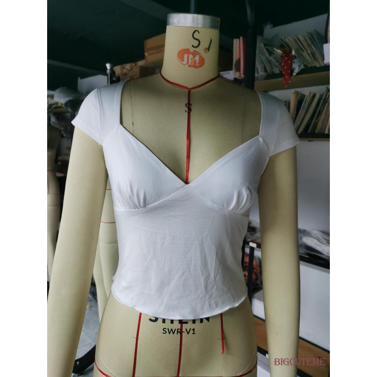 Áo Croptop Tay Ngắn Màu Sắc Thời Trang Mùa Hè Xinh Xắn Cho Nữ