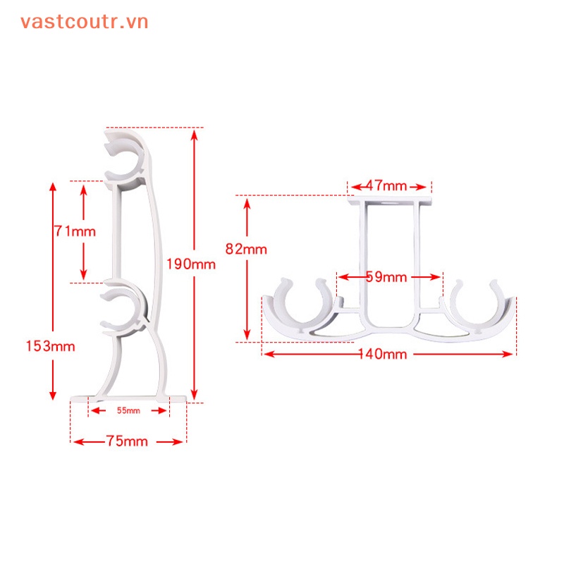 Thanh Treo Rèm Cửa Bằng Hợp Kim Nhôm Màu Đen Kèm Khóa Nhựa Tiện Dụng