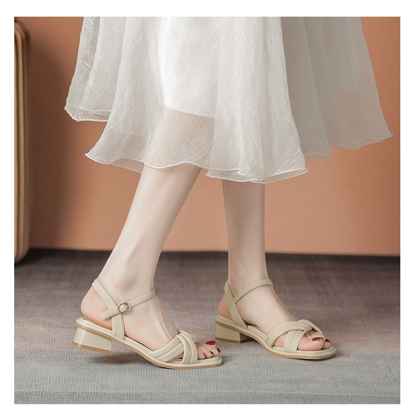 Sandal cao gót 3 phân Womenstyle dây quài đơn giản cực kì phù hợp mùa hè, gót cao 3 phân dễ đi thoải mái năng động mã