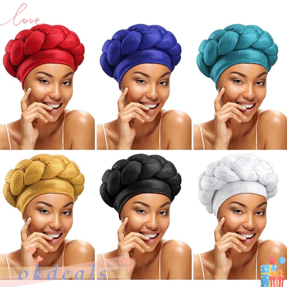 OKDEALS Khăn Turban Thời Trang Phong Cách Châu Phi Cho Nữ