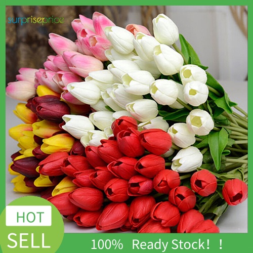 Bó Hoa Tulip Giả Bằng Lụa Trang Trí Tiệc Cưới