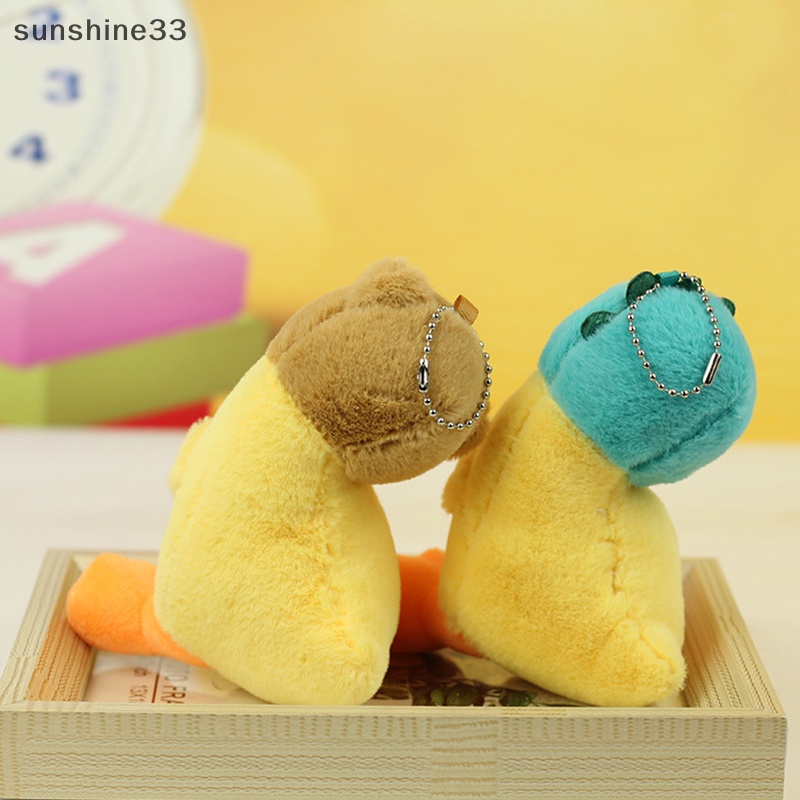 Móc Khóa Hình Chú Vịt Nhồi Bông Dễ Thương Sáng Tạo