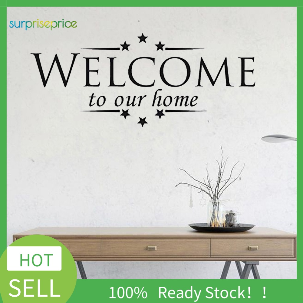 (Bất Ngờ) Hình Dán Tường Chào Mừng Đến Nhà Chúng Tôi Ngôi Sao Có Thể Tháo Rời