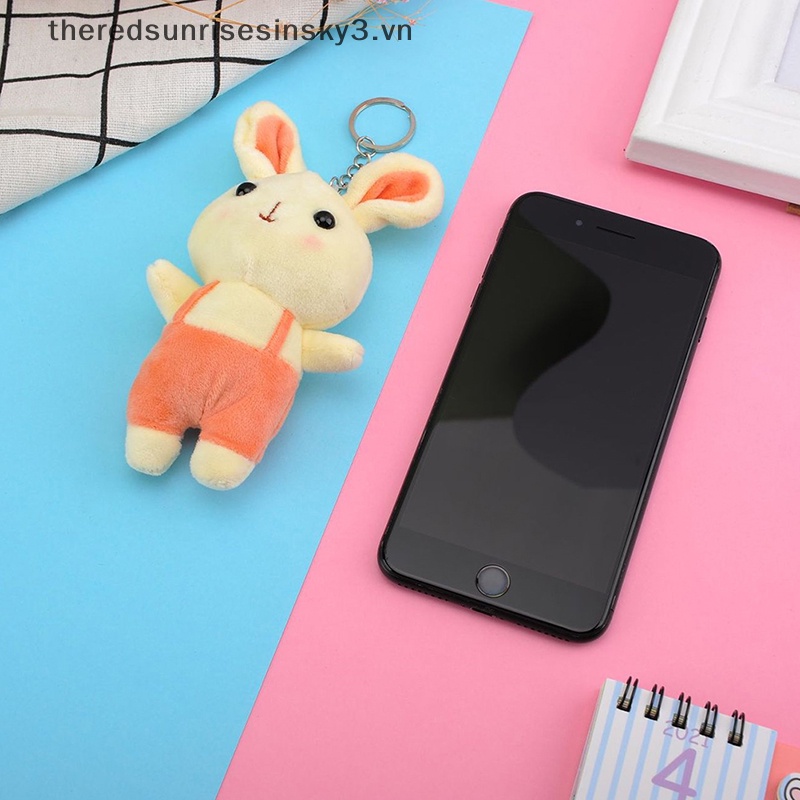 Móc Khóa Thỏ Nhồi Bông 12CM Đáng Yêu Thời Trang