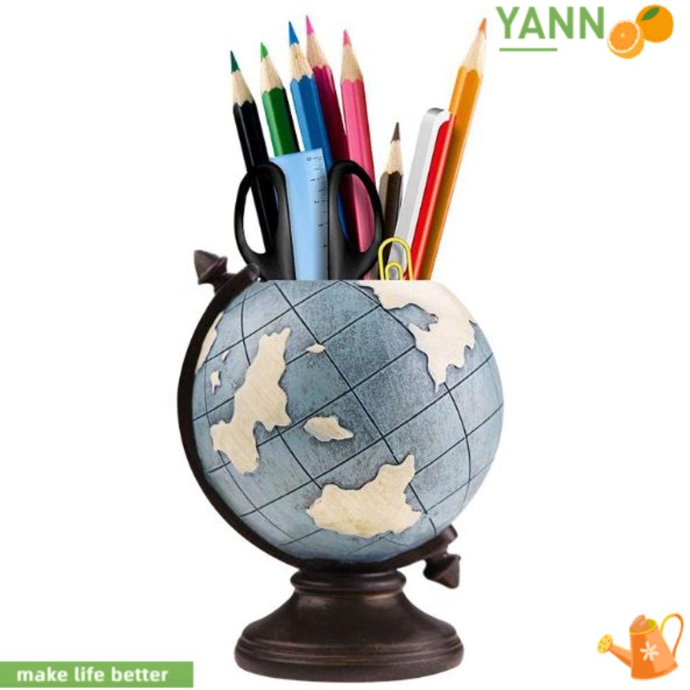 YANN1 Giá Đỡ Bút Chì Bằng Nhựa Resin Màu Xanh Dương Trang Trí Đa Ứng Dụng