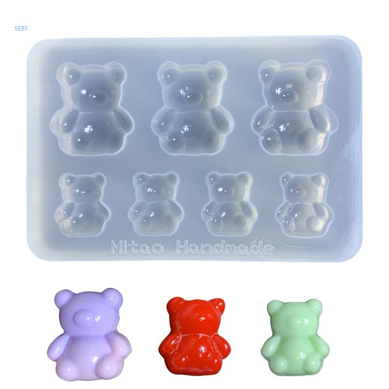 Khuôn Silicone Làm Đồ Trang Trí Thủ Công Hình Chú Gấu Nhỏ DIY