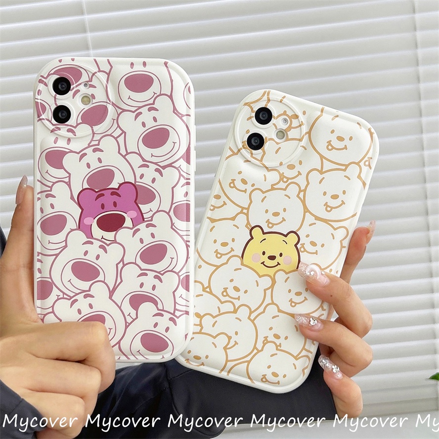 Ốp Điện Thoại Silicon Họa Tiết Gấu Winnie Dành Cho iPhone 11 13 12 14 Pro Max X XR Xs Max 6 7 8 Plus