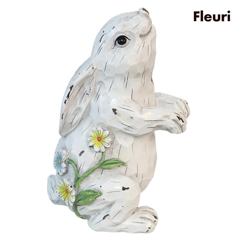 Tượng Hình Thỏ Bằng Nhựa Resin Trang Trí Trong Nhà / Ngoài Trời