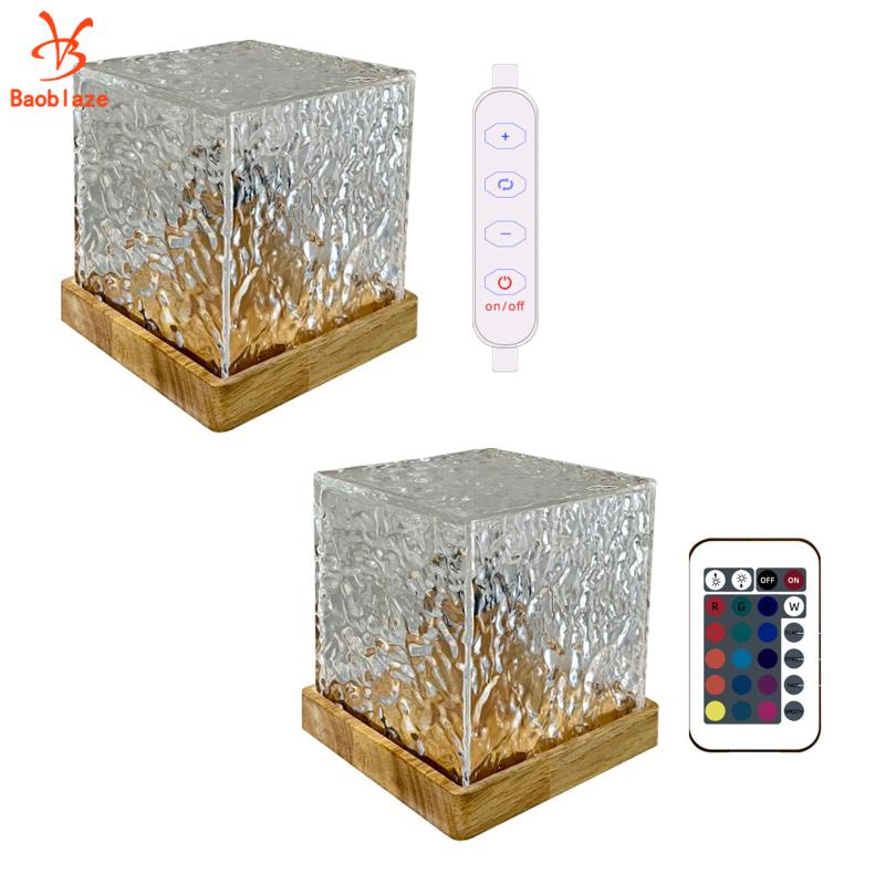 Baoblaze Đèn Ngủ Xoay Bằng Acrylic Họa Tiết Gợn Sóng Nước Độc Đáo Trang Trí Nhà Cửa / Quán Bar / Phòng Ngủ