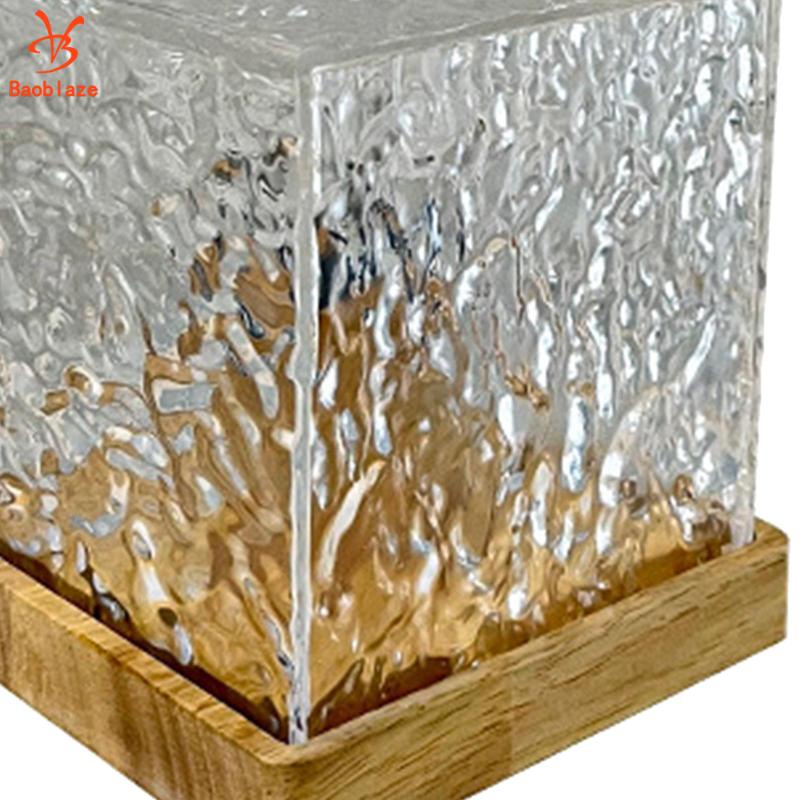 Baoblaze Đèn Ngủ Xoay Bằng Acrylic Họa Tiết Gợn Sóng Nước Độc Đáo Trang Trí Nhà Cửa / Quán Bar / Phòng Ngủ