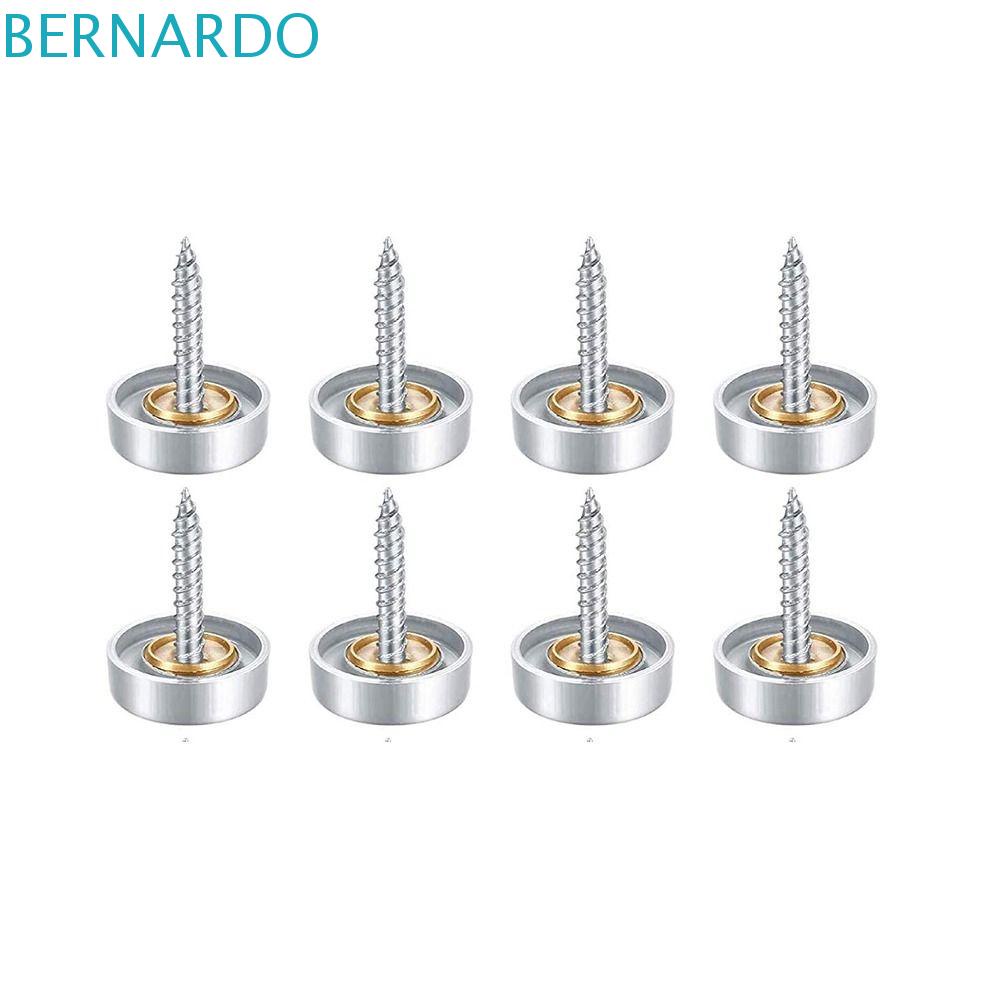 BERNARDO Bộ 8 Ốc Vít Cố Định Gương Trang Trí 16mm Bằng Thép Không Gỉ Tiện Dụng Kính