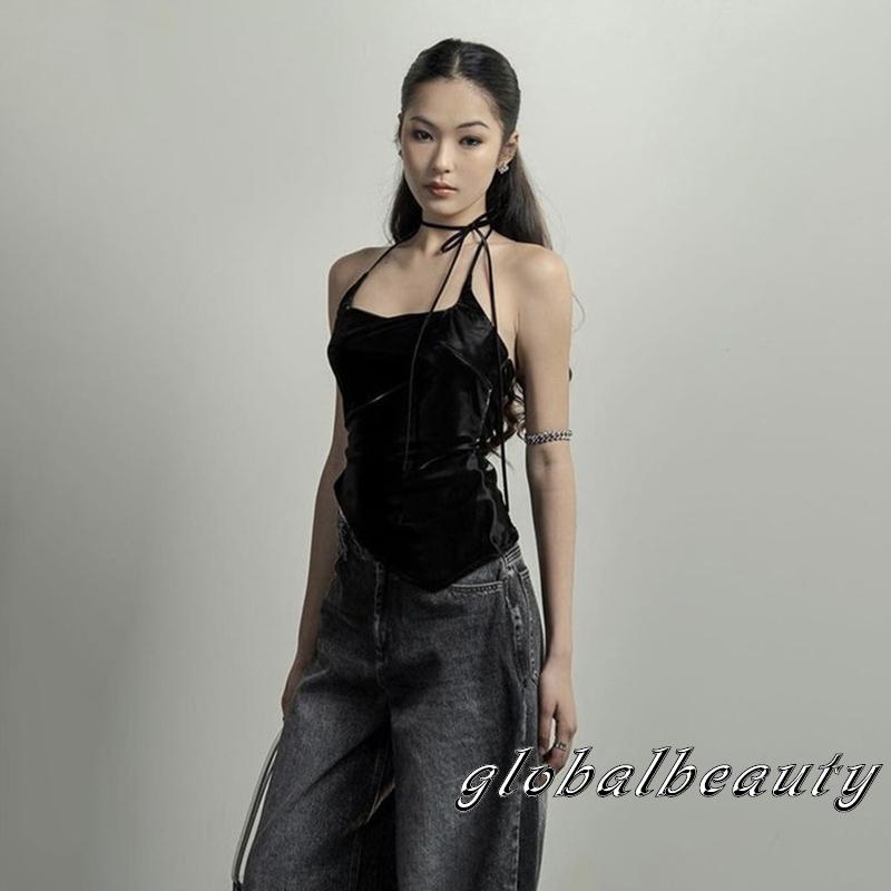 Áo Hai Dây Hở Lưng Màu Trơn Thời Trang Mùa Hè Cho Nữ