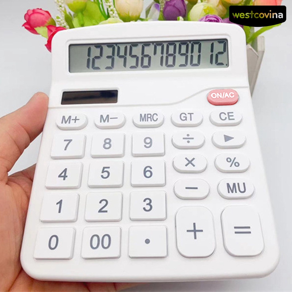 [WSTN] [WSTN] [WSTN]✎Máy Tính Mini Màn Hình Trong Suốt 12 Chữ Số Siêu Mỏng Tiện Dụng