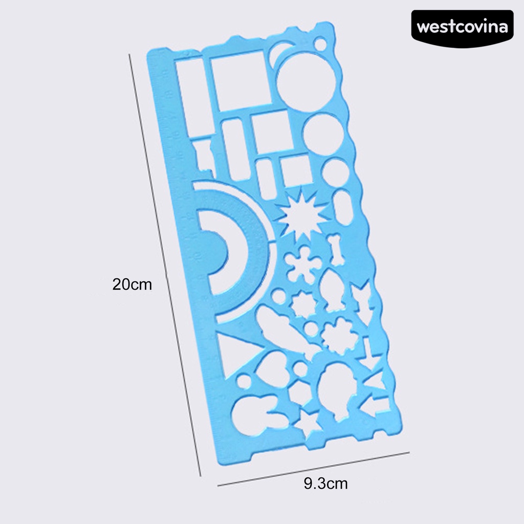 [WSTN] [WSTN]✎Set 2 Thước Kẻ Vẽ Hình Học Đa Năng Trong Suốt Độ Chính Xác Cao