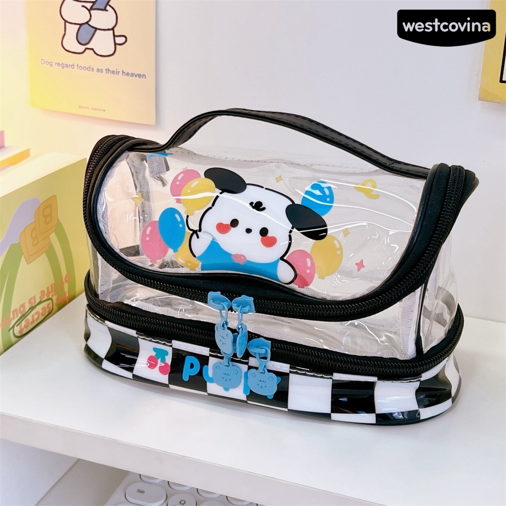 [WSTN] [WSTN]✎Túi Đựng Bút Bằng PVC Trong Suốt Chống Bụi Sức Chứa Lớn Họa Tiết Hoạt Hình Cho Học Sinh