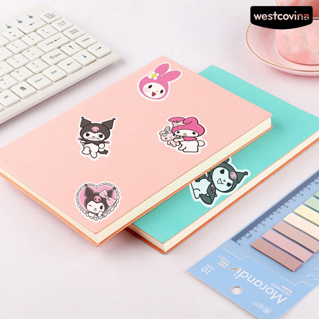 [WSTN] [WSTN]✎Bộ 50 Miếng Dán Bình Nước In Họa Tiết Hoạt Hình Chú Chó Đáng Yêu