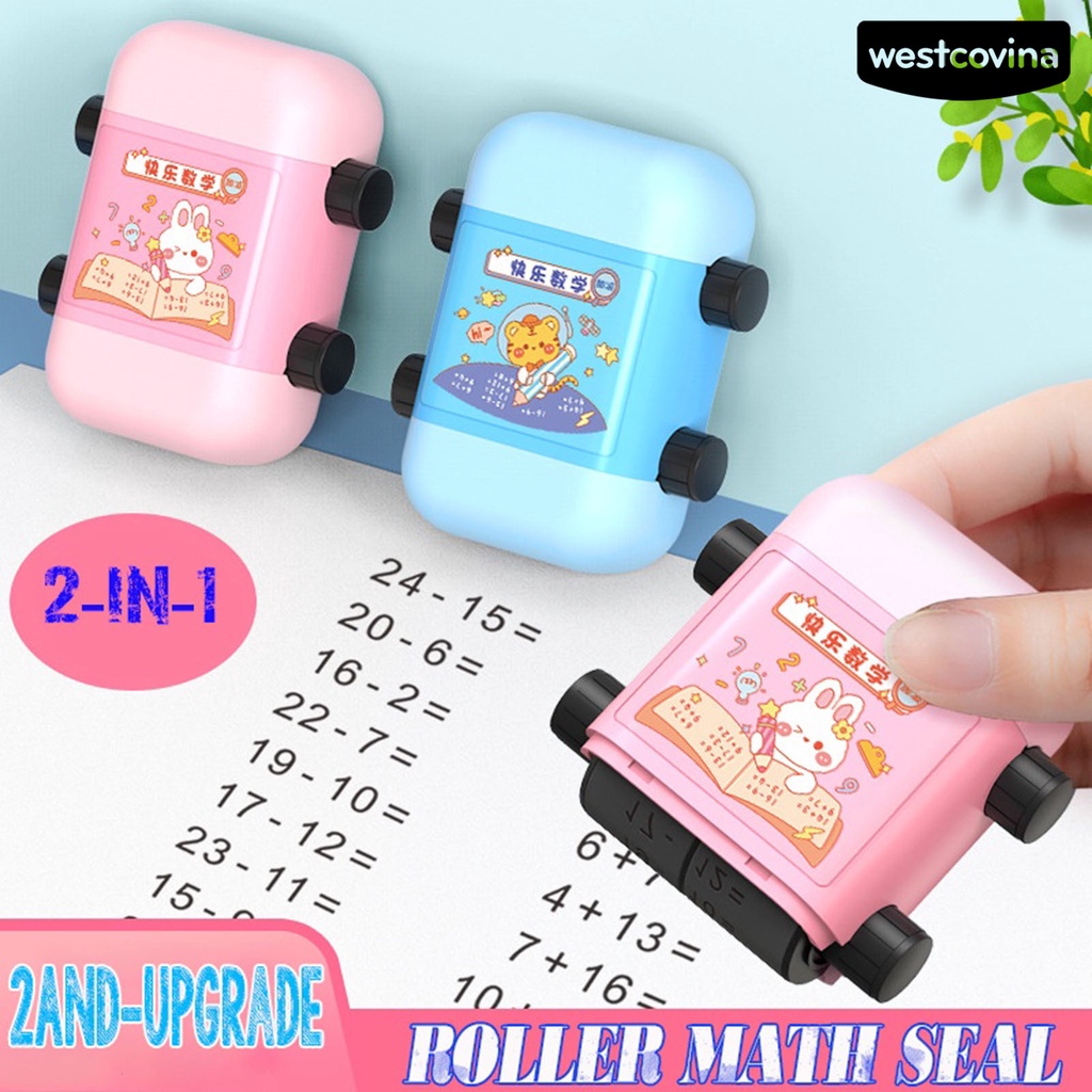 [WSTN]✎Con Dấu Lăn Trong Suốt Khô Nhanh Có Thể Tái Sử Dụng Hỗ Trợ Học Toán