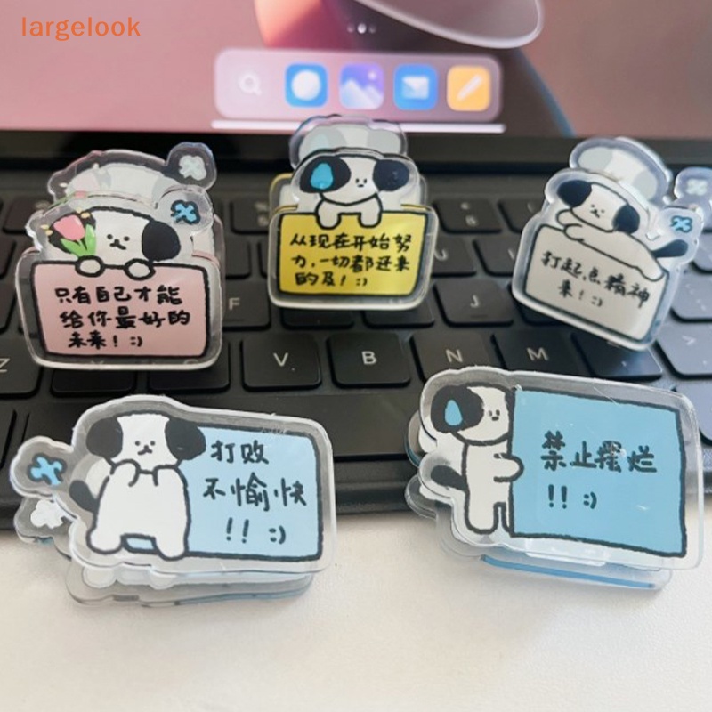 1 Kẹp Giấy Thử Nghiệm Bánh Snack Bằng Acrylic Hình Chú Chó Đáng Yêu