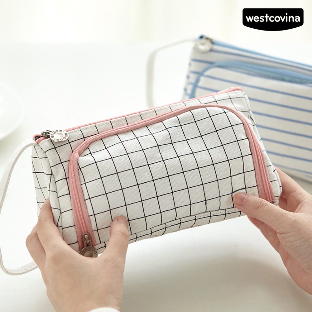 [WSTN]✎Túi Đựng Bút Bằng Vải Canvas Họa Tiết Unisex Dễ Thương