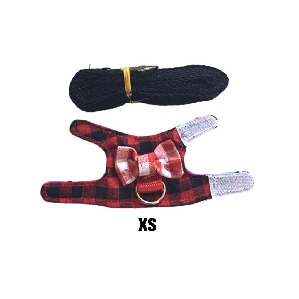 Dây Đai Dắt Thỏ / Chuột Hamster Bằng Polyester Đáng Yêu Kèm Hộp Màu Đỏ XS 1