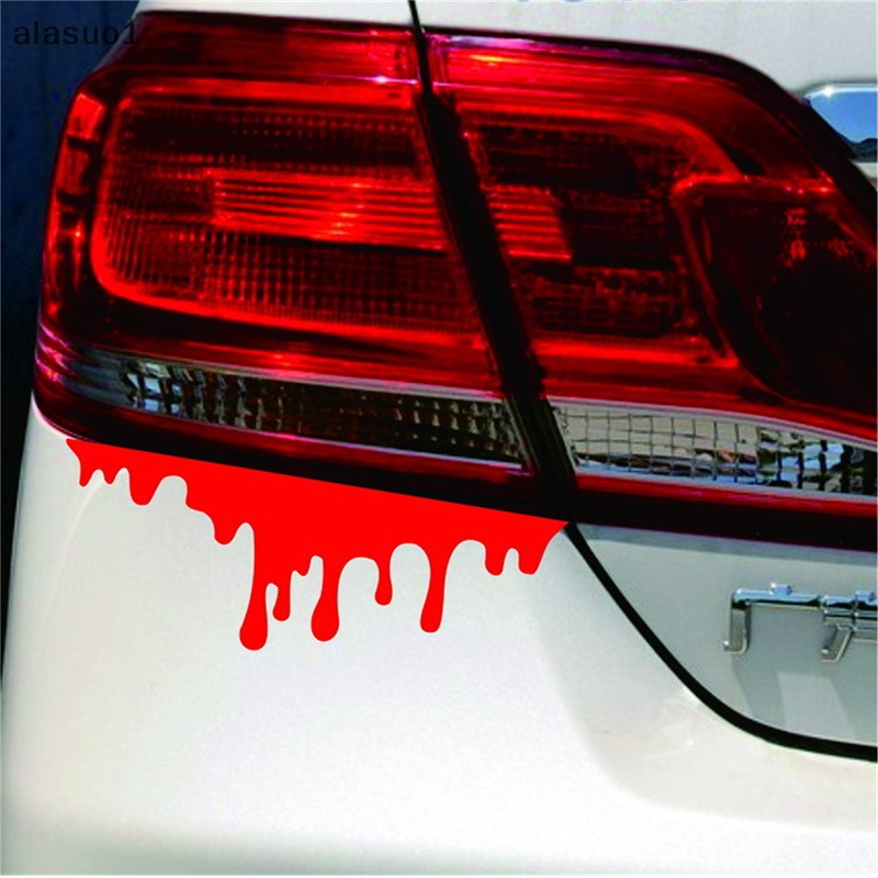 [Alasuo] Nhãn Dán Vinyl Hình Máu Đỏ Phản Quang Trang Trí Thân Xe Ô Tô [VN]