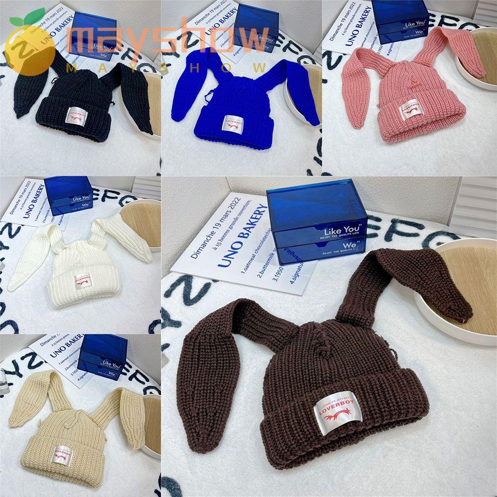 MAYSHOW Mũ Len Tai Thỏ Màu Sắc Nhã Nhặn