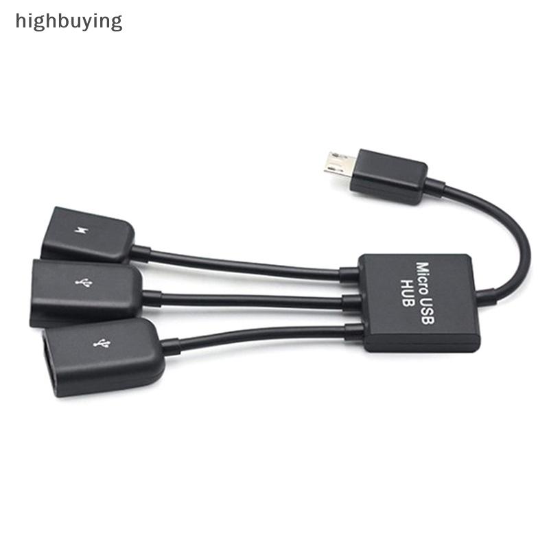 Cáp OTG 3 Trong 1 Cổng Micro USB Type C Sang Hai Cổng USB 2.0 Mới