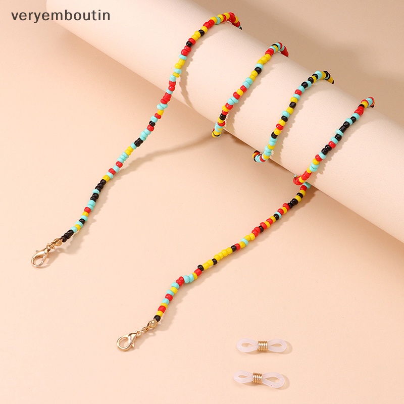 Dây Đeo Mắt Kính Đính Hạt Nhiều Màu Chống Trượt Cho Nữ