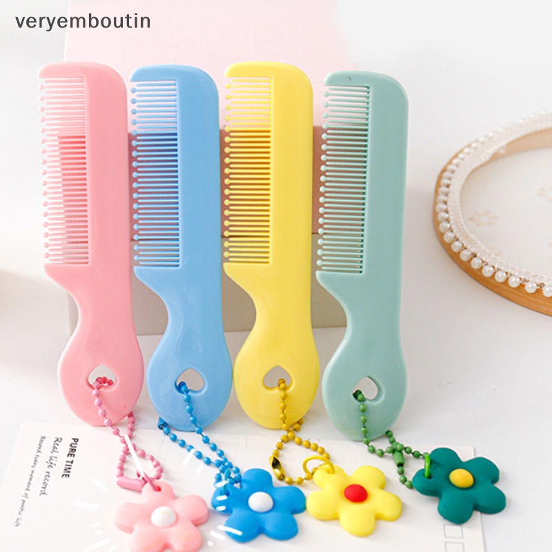 Lược Chải Tóc Mini Nhiều Màu Hình Hoa / Động Vật Hoạt Hình Dễ Thương Kích Thước Nhỏ Gọn Cho Bé Gái Mang Đi Du Lịch