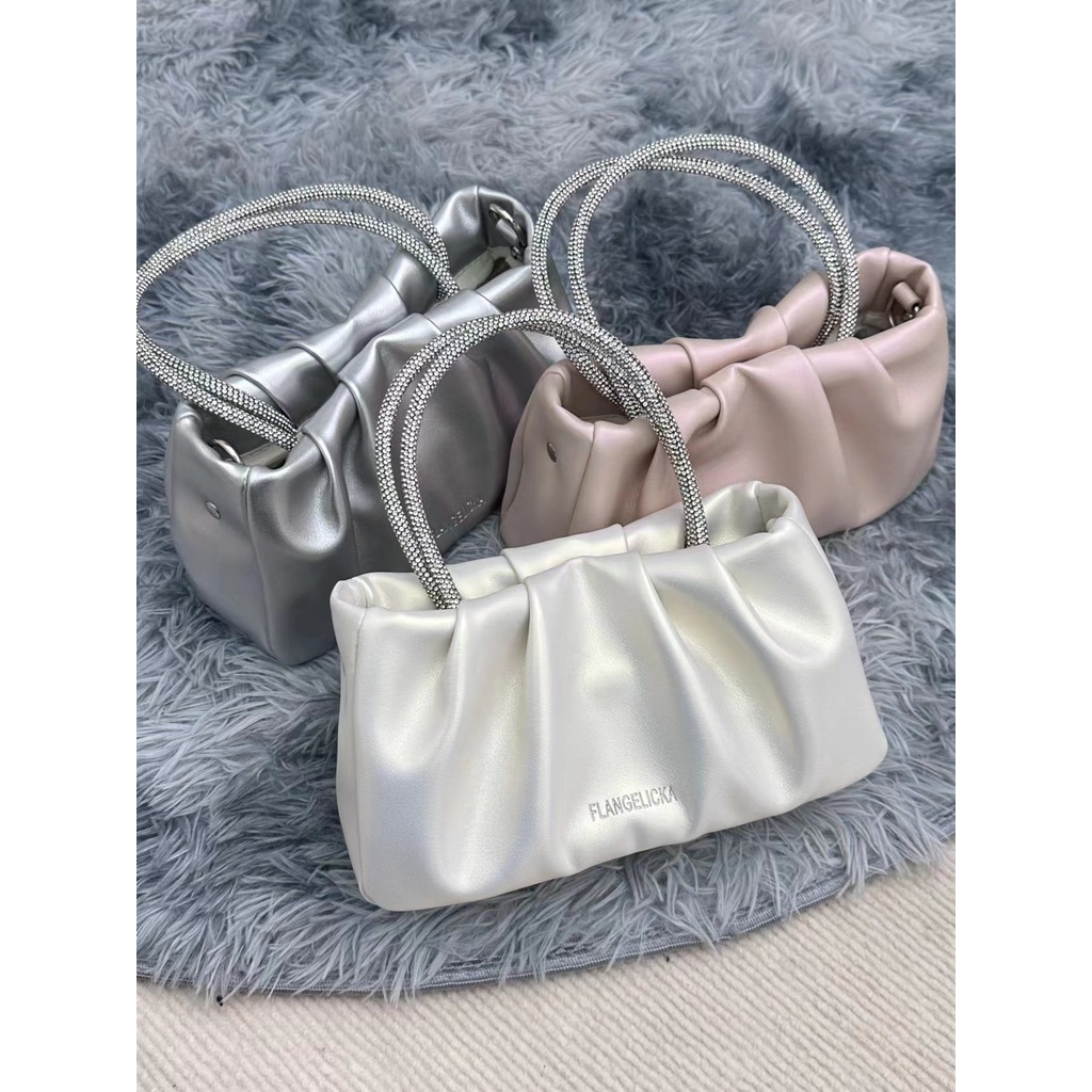 Túi Đeo Chéo Một Bên Vai Hình Đám Mây Đính Đá Thời Trang Dành Cho Nữ