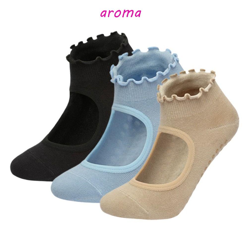AROMA Vớ Cotton Tập Yoga Họa Tiết Chấm Bi Hở Lưng Thời Trang Cho Nữ