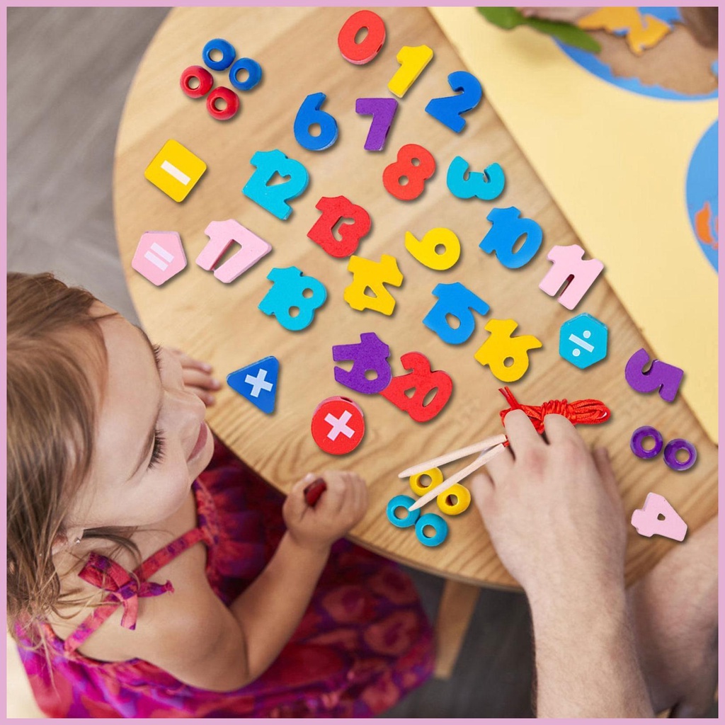 Đồ Chơi Hạt Xỏ Dây Giáo Dục Theo Phương Pháp Montessori Cho Bé Trai Bé Gái