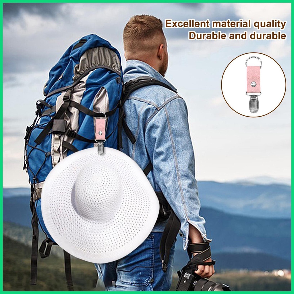 Kẹp Nón Da PU Từ Tính Đa Năng Tiện Dụng Mang Theo Du Lịch